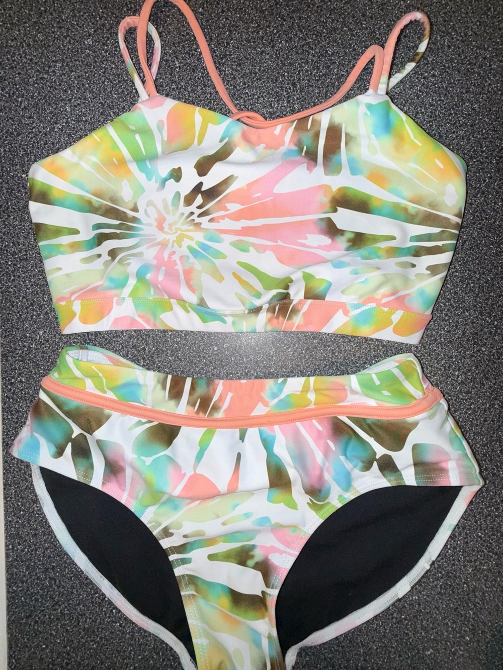 Oh La La 2 Piece Dance Set Tie Dye Colors Size Adult XS** see below**
